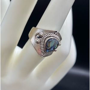 MOONSTONE LABORADITE RING